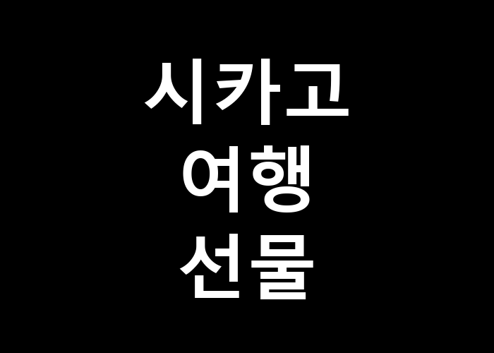 시카고 여행 선물, 어떤 기념품이 가장 인기일까